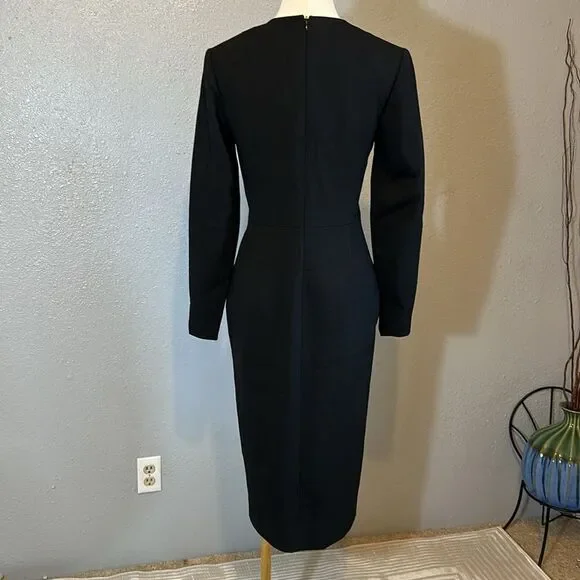 NEW Protagonist Elegant Black midi Dress  size 2 - Picture 7 of 14